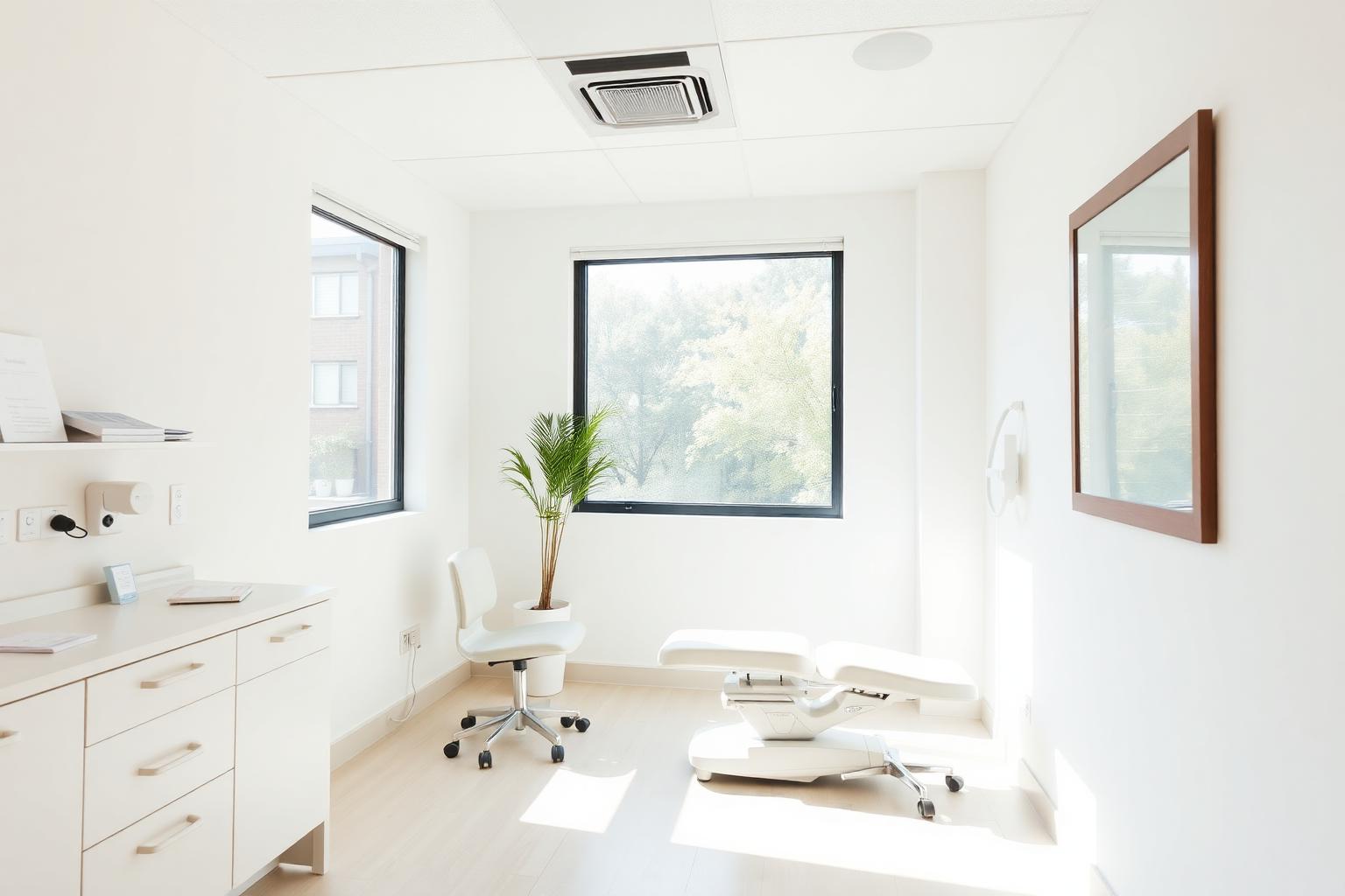 Bright modern exam room with warm natural light — a welcoming primary care space in Oakland